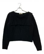 IENAイエナ）の古着「BLACK セーラーカラーニット」｜ブラック