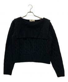 IENA（イエナ）の古着「BLACK セーラーカラーニット」｜ブラック