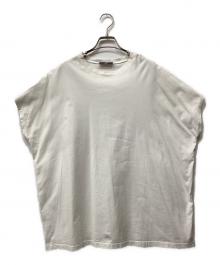 Y's（ワイズ）の古着「バックロゴフレンチスリーブカットソー」｜ホワイト