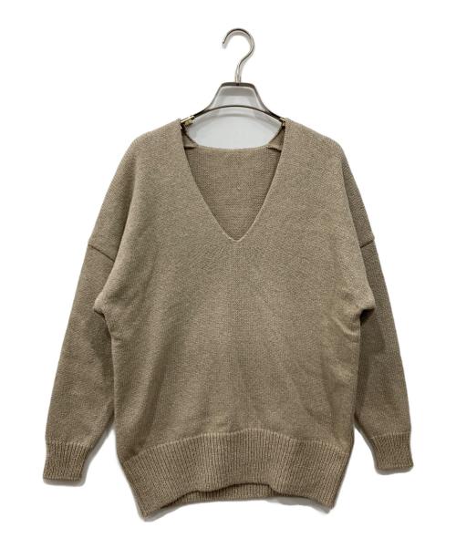 MUSE（ミューズ）MUSE (ミューズ) Liry Linen V プルオーバー ベージュ サイズ:Freeの古着・服飾アイテム