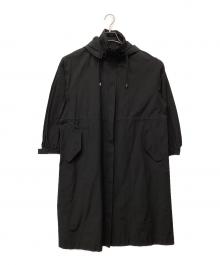 NOLLEY'S（ノーリーズ）の古着「フーテッド2WAYコート」｜ブラック
