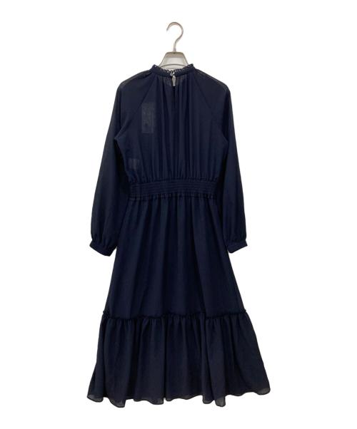 PLST（プラステ）PLST (プラステ) ハイネックギャザーワンピース ネイビー サイズ:S 未使用品の古着・服飾アイテム