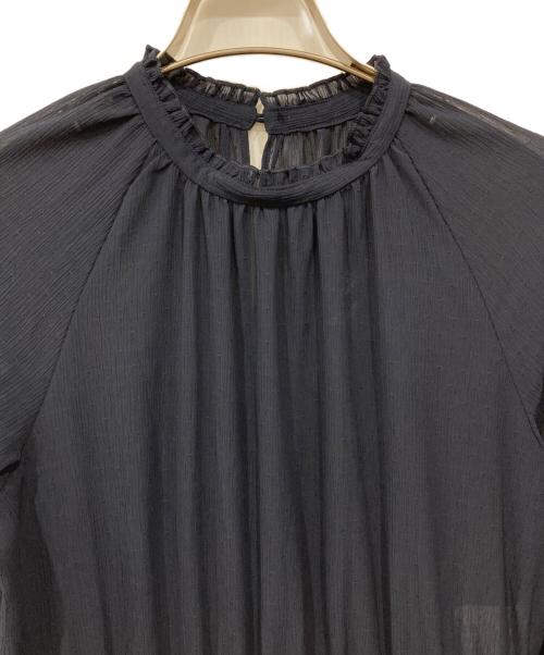 PLST（プラステ）PLST (プラステ) ハイネックギャザーワンピース ネイビー サイズ:S 未使用品の古着・服飾アイテム