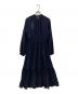 PLST (プラステ) ハイネックギャザーワンピース ネイビー サイズ:S 未使用品：5000円