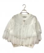 TORRAZZO DONNAトラッゾドンナ）の古着「ティアードチュールxニットジャケット」｜ホワイト