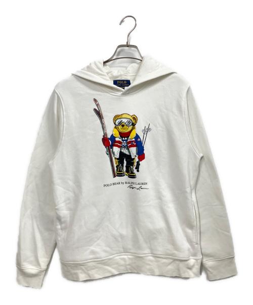 POLO RALPH LAUREN（ポロ・ラルフローレン）POLO RALPH LAUREN (ポロ・ラルフローレン) ポロベア プルオーバーパーカー ホワイト サイズ:Sの古着・服飾アイテム