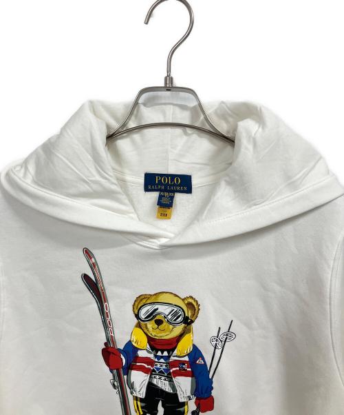 POLO RALPH LAUREN（ポロ・ラルフローレン）POLO RALPH LAUREN (ポロ・ラルフローレン) ポロベア プルオーバーパーカー ホワイト サイズ:Sの古着・服飾アイテム