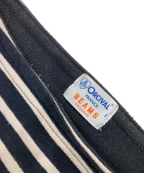 ORCIVAL（オーシバル）ORCIVAL (オーシバル) BEAMS (ビームス) フリースライニングバスクシャツ ブラック×ベージュ サイズ:3の古着・服飾アイテム