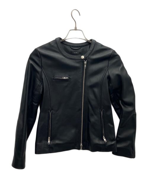 ROSSO（ロッソ）ROSSO (ロッソ) ノーカラーライダースジャケット ブラック サイズ:SIZE FREEの古着・服飾アイテム
