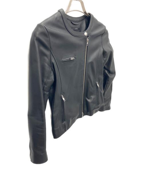 ROSSO（ロッソ）ROSSO (ロッソ) ノーカラーライダースジャケット ブラック サイズ:SIZE FREEの古着・服飾アイテム