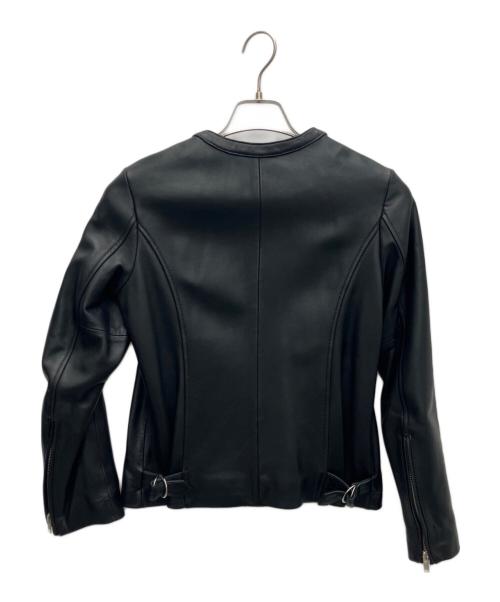 ROSSO（ロッソ）ROSSO (ロッソ) ノーカラーライダースジャケット ブラック サイズ:SIZE FREEの古着・服飾アイテム