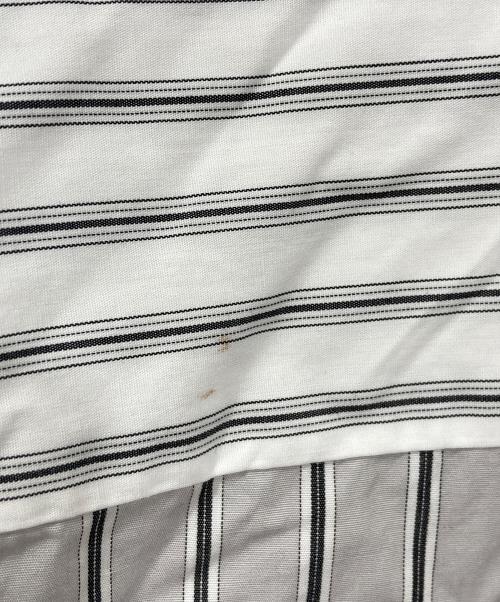 nagonstans（ナゴンスタンス）nagonstans (ナゴンスタンス) mix-hem shirt ストライプ ブルー サイズ:Ｍの古着・服飾アイテム