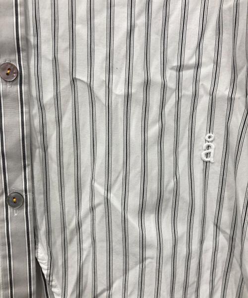 nagonstans（ナゴンスタンス）nagonstans (ナゴンスタンス) mix-hem shirt ストライプ ブルー サイズ:Ｍの古着・服飾アイテム