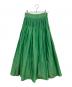 Mame Kurogouchi（マメクロゴウチ）の古着「シルクコットンプリーツスカート」｜グリーン