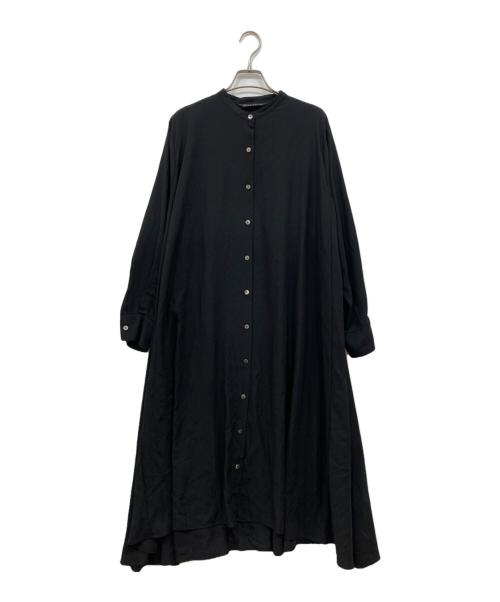 mizuiro-ind（ミズイロインド）mizuiro-ind (ミズイロインド) バンドカラーシャツワンピース ブラック サイズ:Fの古着・服飾アイテム