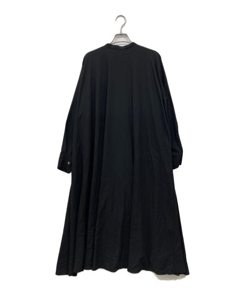 mizuiro-ind（ミズイロインド）mizuiro-ind (ミズイロインド) バンドカラーシャツワンピース ブラック サイズ:Fの古着・服飾アイテム