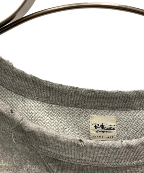 Ron Herman（ロンハーマン）Ron Herman (ロンハーマン) ダメージクルーネックスウェット グレー サイズ:SIZE Sの古着・服飾アイテム