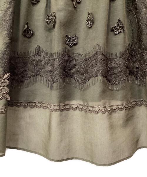 sacai（サカイ）sacai (サカイ) レースバックフレアポケットTシャツ ネイビー×カーキ サイズ:1の古着・服飾アイテム