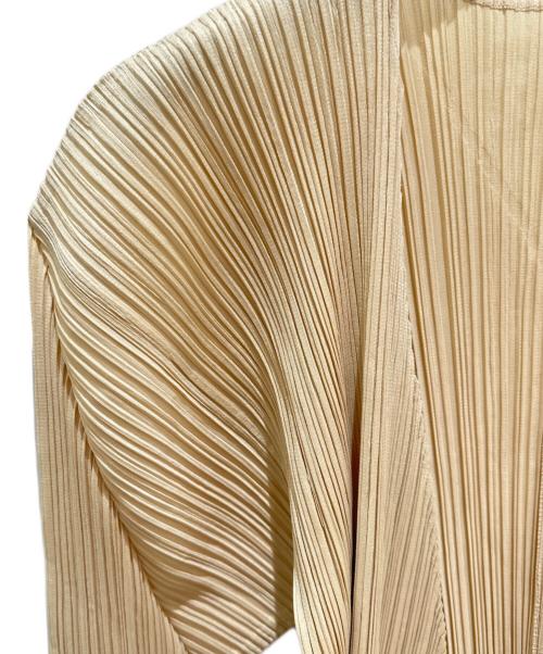 PLEATS PLEASE（プリーツプリーズ）PLEATS PLEASE (プリーツプリーズ) プリーツカーディガン ベージュ サイズ:4の古着・服飾アイテム