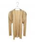 PLEATS PLEASE（プリーツプリーズ）の古着「プリーツカーディガン」｜ベージュ