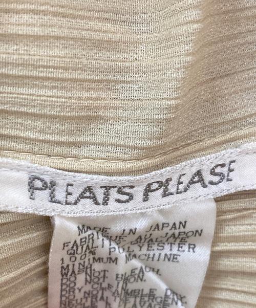 PLEATS PLEASE（プリーツプリーズ）PLEATS PLEASE (プリーツプリーズ) ハイネックプリーツブラウス ベージュ サイズ:4の古着・服飾アイテム