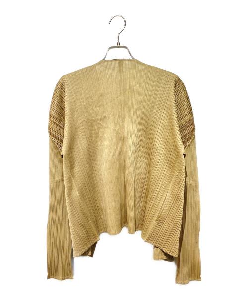 PLEATS PLEASE（プリーツプリーズ）PLEATS PLEASE (プリーツプリーズ) プリーツカーディガン ベージュ サイズ:3の古着・服飾アイテム