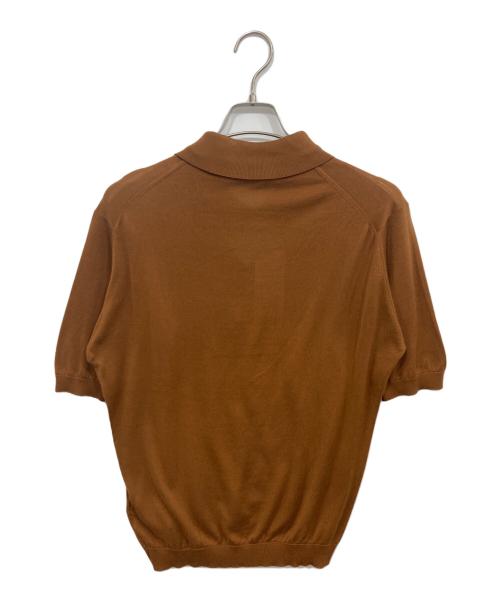 JOHN SMEDLEY（ジョンスメドレー）JOHN SMEDLEY (ジョンスメドレー) ニットポロシャツ ブラウン サイズ:Sの古着・服飾アイテム