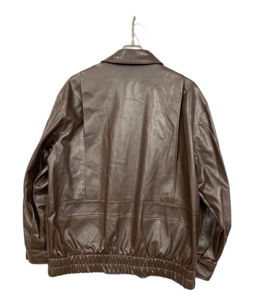 eL JEANASIS（エル ジーナシス）eL JEANASIS (エル ジーナシス) フェイクレザーブルゾン ブラウン サイズ:Fの古着・服飾アイテム
