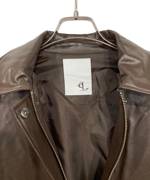 eL JEANASIS（エル ジーナシス）eL JEANASIS (エル ジーナシス) フェイクレザーブルゾン ブラウン サイズ:Fの古着・服飾アイテム