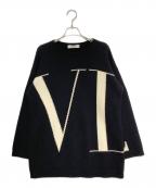VALENTINOヴァレンティノ）の古着「カシミヤロゴニット」｜ブラック