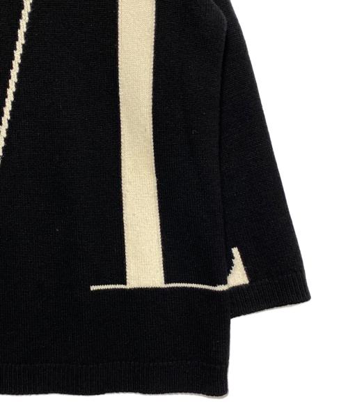 VALENTINO（ヴァレンティノ）VALENTINO (ヴァレンティノ) カシミヤロゴニット ブラック サイズ:Sの古着・服飾アイテム