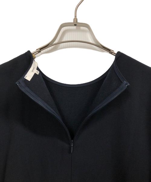 YORI（ヨリ）YORI (ヨリ) ソフト裏起毛フリルブラウス ネイビー サイズ:36の古着・服飾アイテム