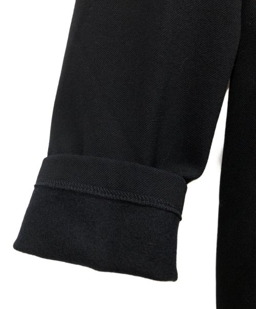 YORI（ヨリ）YORI (ヨリ) ソフト裏起毛フリルブラウス ネイビー サイズ:36の古着・服飾アイテム