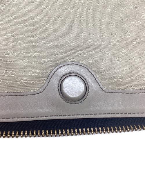 ANYA HINDMARCH（アニヤ・ハインドマーチ）ANYA HINDMARCH (アニヤハインドマーチ) 2WAYバッグ/カットワーク マキシジップ サッチェル ブラウンの古着・服飾アイテム