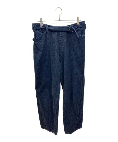 COMOLI（コモリ）COMOLI (コモリ) デニム ベルテッドパンツ インディゴ サイズ:3の古着・服飾アイテム