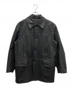 COMOLIコモリ）の古着「ラムレザーコート」｜ブラック