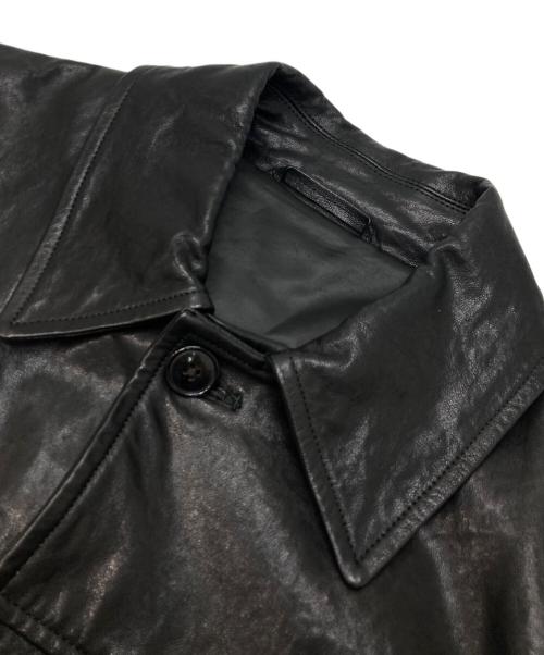 COMOLI（コモリ）COMOLI (コモリ) ラムレザーコート ブラック サイズ:3の古着・服飾アイテム