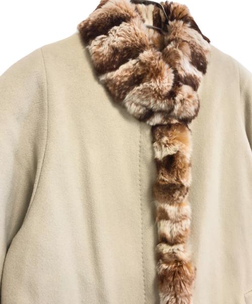 BALMAIN（バルマン）BALMAIN (バルマン) アンゴラウールコート ベージュ サイズ:Mの古着・服飾アイテム