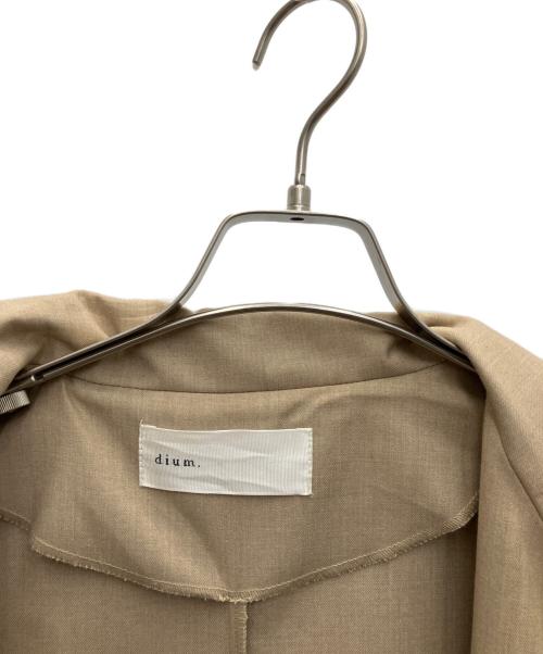 dium（-）dium (-) ハーフトレンチコート ベージュ サイズ:FREEの古着・服飾アイテム
