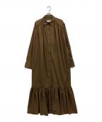 TODAYFULトゥデイフル）の古着「Chambray Shirts Dress」｜ブラウン