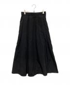 23区ニジュウサンク）の古着「マットナイロンタフタ タック スカート」｜ブラック
