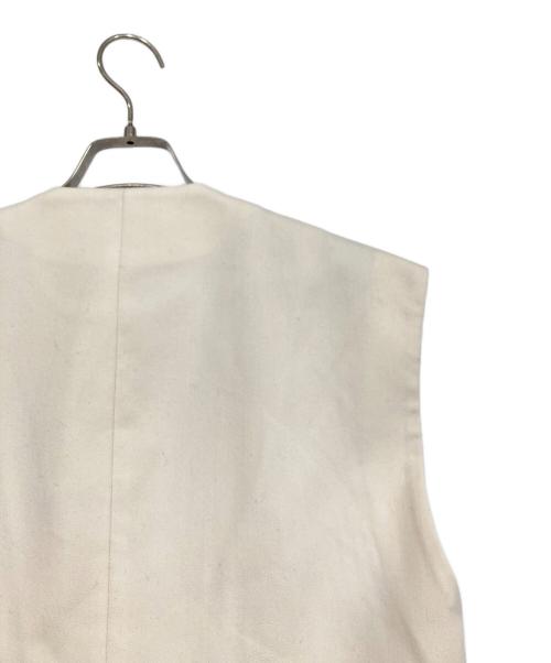 LOEFF（ロエフ）LOEFF (ロエフ) CVLY ツイル ショート ベスト アイボリー サイズ:1の古着・服飾アイテム