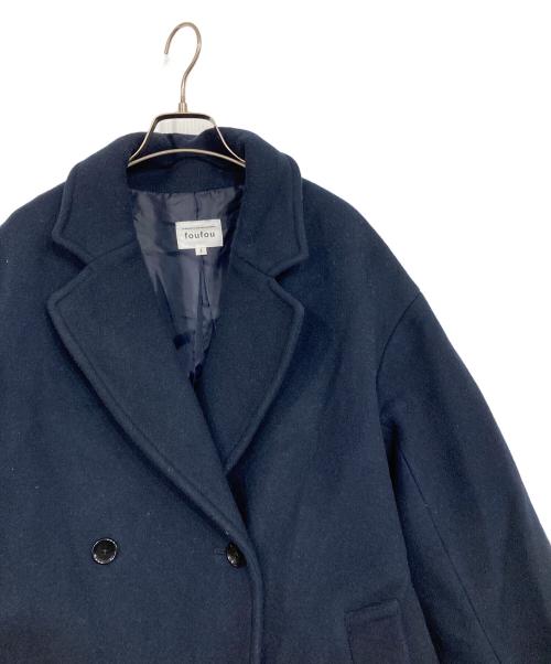 foufou（フーフー ザドレス）foufou (フーフー) メルトンダブルコート ネイビー サイズ:1の古着・服飾アイテム