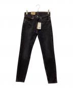 POLO RALPH LAURENポロ・ラルフローレン）の古着「ハイライズ テーパード フィット ジーンズ」｜ブラック