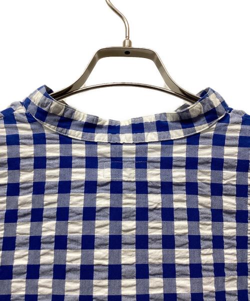 POLO RALPH LAUREN（ポロ・ラルフローレン）POLO RALPH LAUREN (ポロ・ラルフローレン) クロップドブラウス ブルー サイズ:XSの古着・服飾アイテム