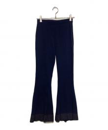 MARCO de VINCENZO（マルコ・デ・ヴィンチェンツォ）の古着「裾プリーツパンツ」」｜ネイビー