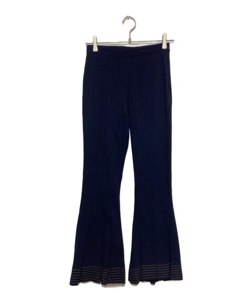 MARCO de VINCENZO（マルコ・デ・ヴィンチェンツォ）MARCO de VINCENZO (マルコ・デ・ヴィンチェンツォ) 裾プリーツパンツ」 ネイビー サイズ:36の古着・服飾アイテム