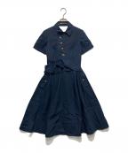SELF PORTRAITセルフ ポートレイト）の古着「バックオープンアシンメトリーワンピース」｜ネイビー