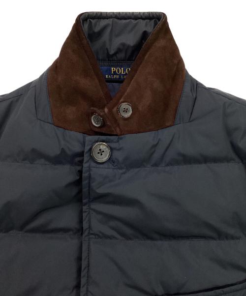 POLO RALPH LAUREN（ポロ・ラルフローレン）POLO RALPH LAUREN (ポロ・ラルフローレン) エルボーパッチダウンジャケット ネイビー サイズ:Sの古着・服飾アイテム