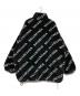 BALENCIAGA (バレンシアガ) ロゴ総柄ボアフェイクファーオーバーサイズジャケット ブラック サイズ:44：130000円
